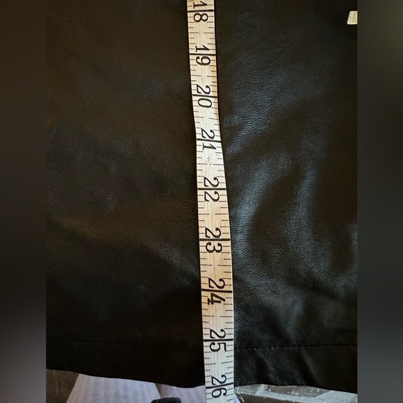 Wild Fable Dress Small Faux Leather Black Short Body Con Spaghetti Strap - Picture 9 of 11